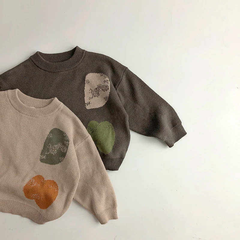 

MILANCEL New Autumn Casual Kids Sweater Pullover Colorful Cartoon Graffiti Children Knit Outwear Tops