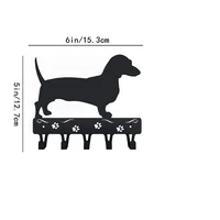 1pc wall Iron Crafts Key Rack Dog Leash Hanger - 9 inch Wide/6x5 inch Metal Wall Art Hook for Wall hanging Key holder 2