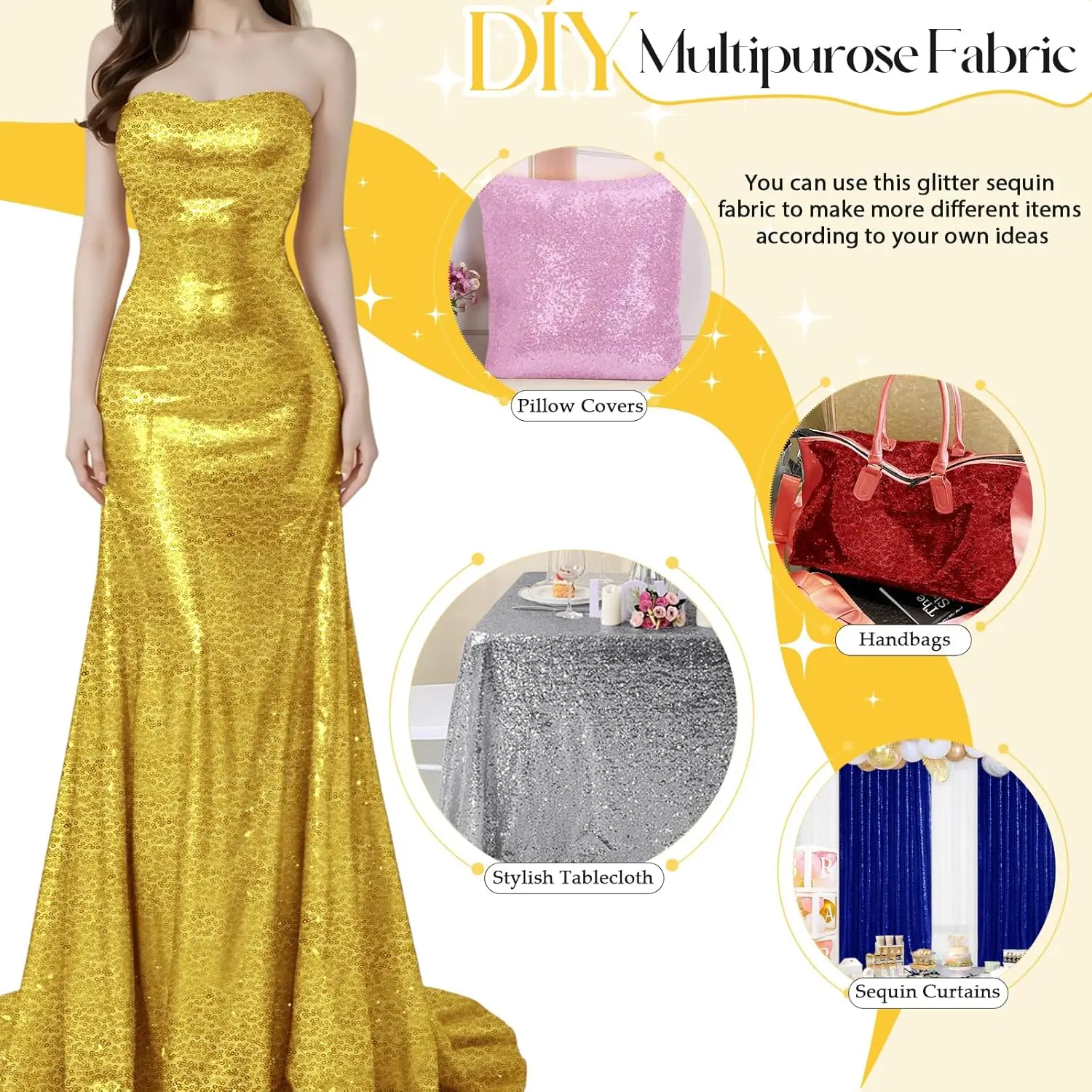 Sparkling Sequin Embroidered Mesh Fabric for Elegant Decor & Fashion