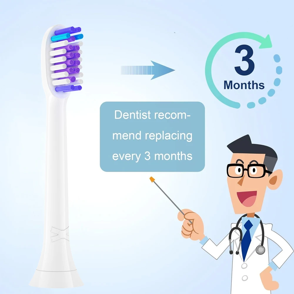 필립스 소닉케어 다이아몬드클린 HX5/HX6/HX9 시리즈 전동 칫솔 헤드 HX6064와 호환되는 4/8개 교체용 브러시 헤드