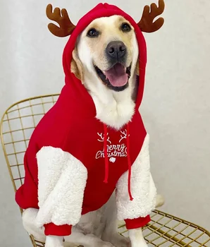 Christmas Fawn Sweatshirt – Warm Fleece for Large Dogs 1