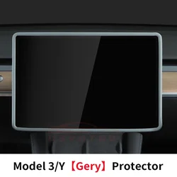 Silicone Screen Frame & Display Edge Protector - Central Control Protective Cover (Grey)