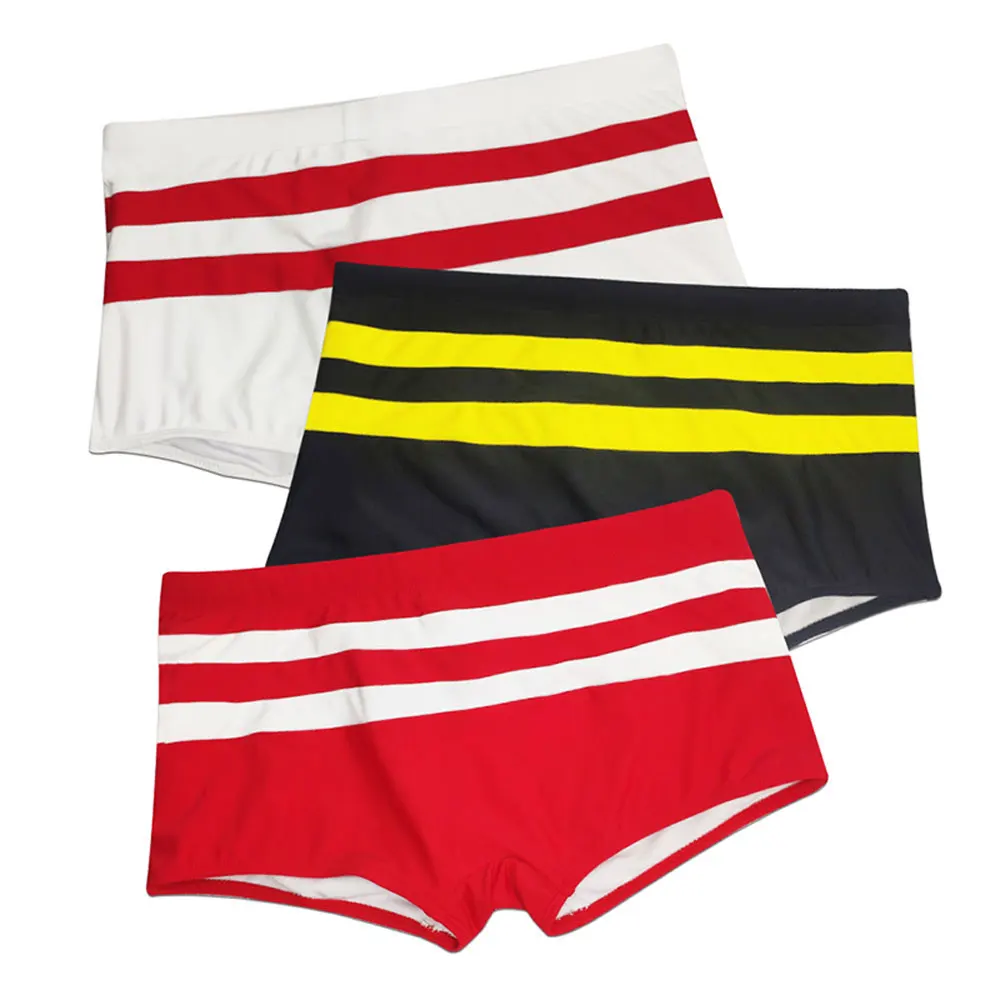 Men's Swim Short Boxers Sexy Swimming with Open Back Zipper Sport Beach Pants Swimsuit Swimwear Sexy Male Bathing Suilt Surfing