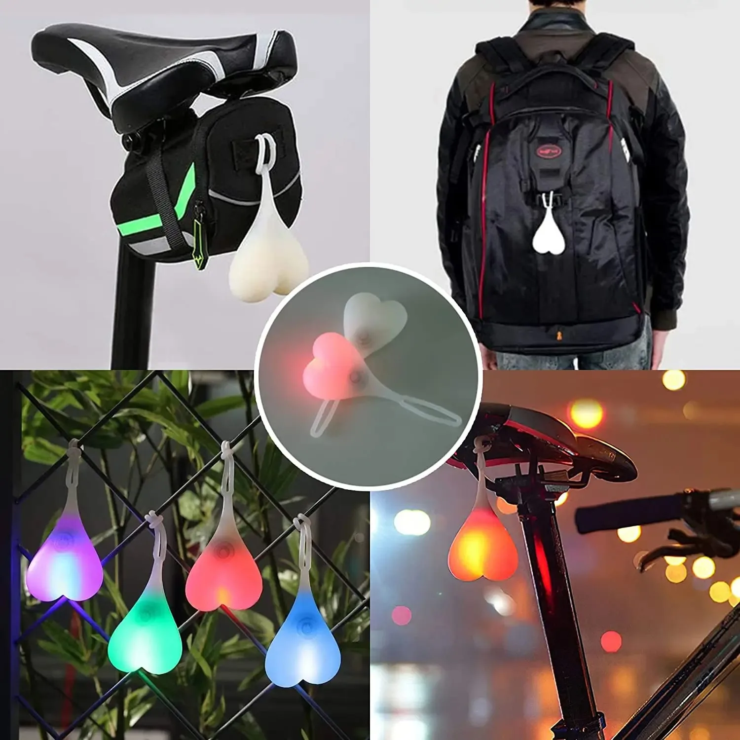 Mountain Bike Bicycle Egg Light Night Riding Creative Tail Light Riding Equipment Bicycle Accessories Warning Personality