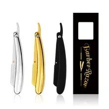 Straight Edge Barber Razor Men's Shaver Facial Beard Shaving Tool Manual Shaving Razor Hairdresser Beard Trimming Safety Razor