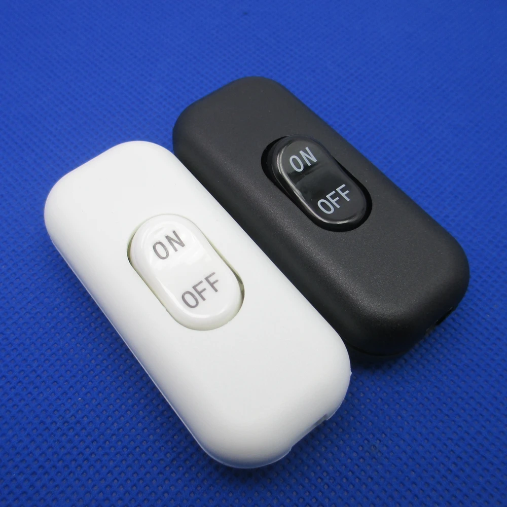 1pcs-high-quality-Two-wire-control-ON-OFF-Inline-Switch-white-Black-In ...