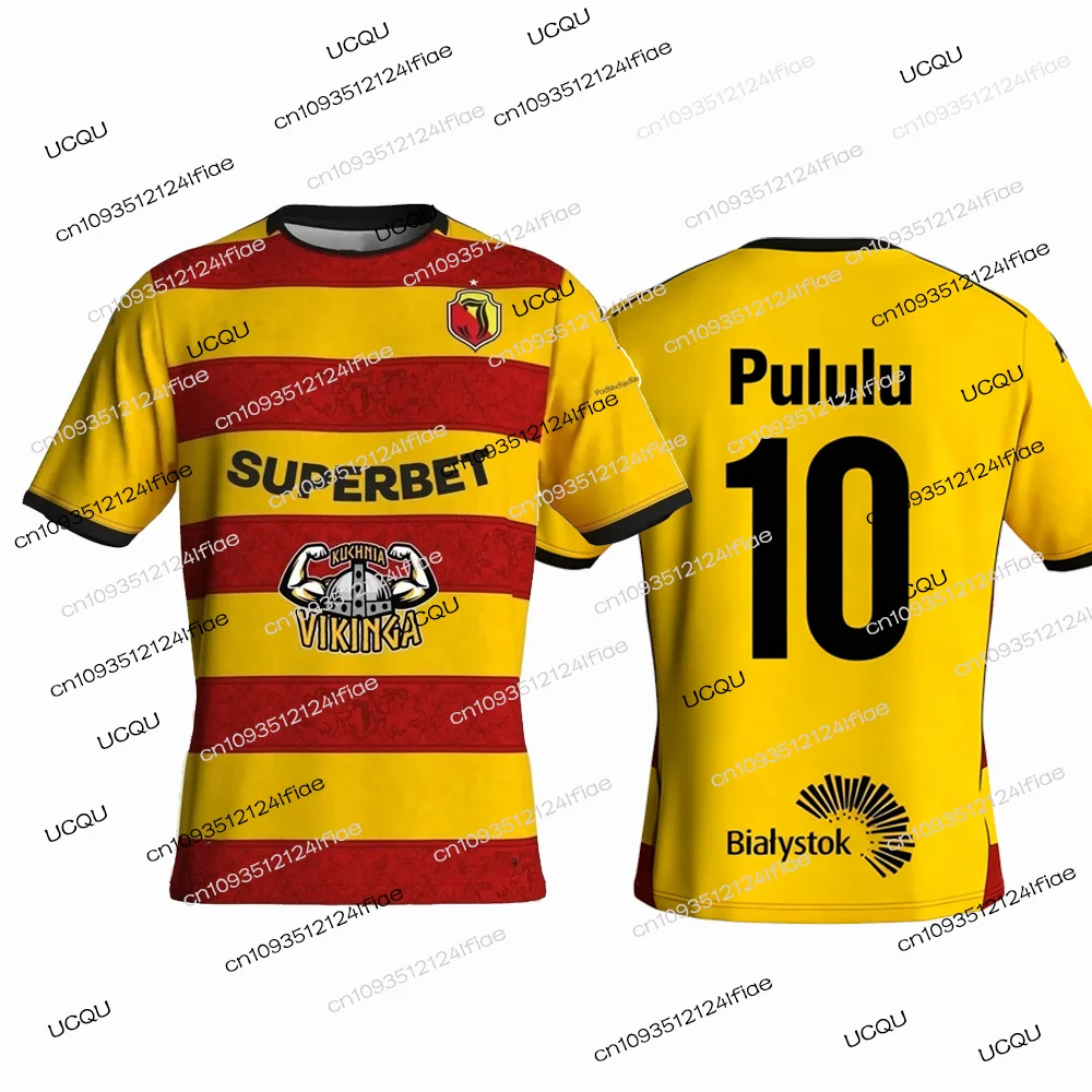 Neu eingetroffen 25/26 polnisches Fußball-T-Shirt, Jagiellonia B Diegoystok 2025 Fußball-Match-Trikot Pululu Nr. 10 Fußball-Trikot-T-Shirt