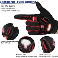 MOREOK Cycling Gloves Full Finger Bike Gloves 5MM Liquid Gel Pad Anti-Slip Shock-Absorbing Touchscreen Bicycle Gloves Men Women 2