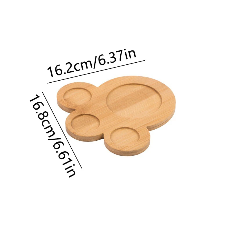 Bamboo Multi-Shape Wooden Holder and Tray for Home Decor & Photography Props