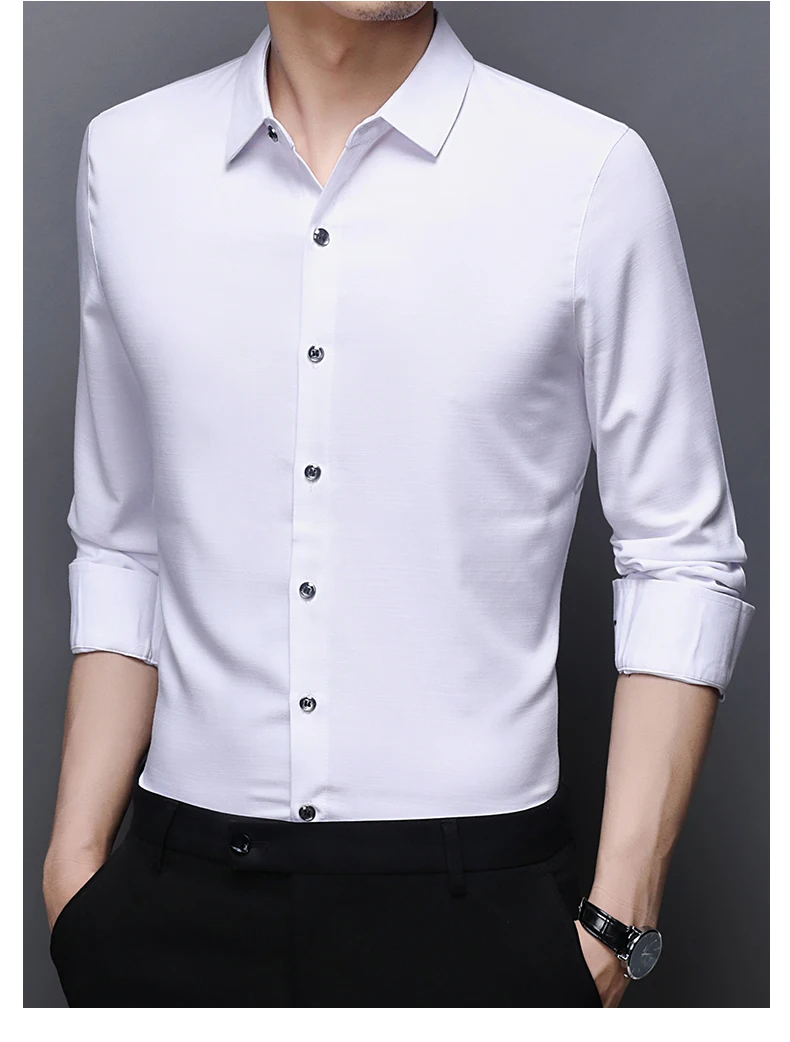 short sleeve button up Top Quality New Fashion Brand  Slim Fit Mens Fashion Dress Shirts Formal Long Sleeve Solid Color Casual Korean Dress Clothes designer short sleeve shirts