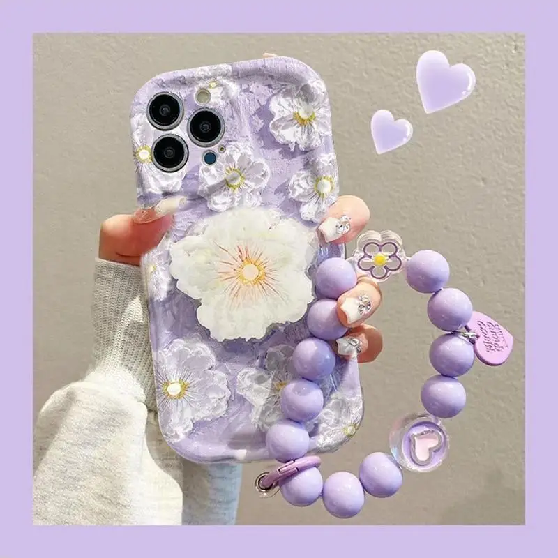Floral Wave Beads Phone Case Cover