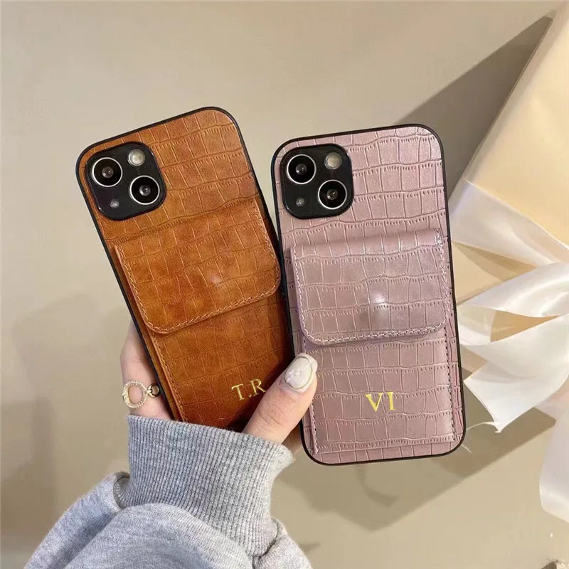 Leather Phone Cases Initials Iphone Plus Case Luxury Personalized