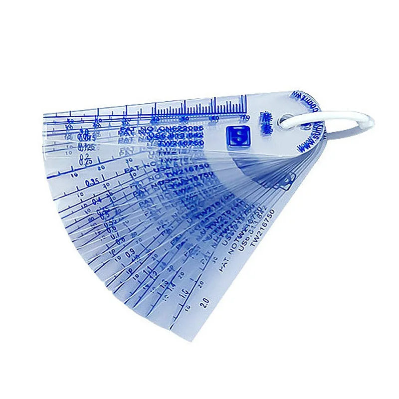 Feeler Gauge Plastic Feeler Gauges Metric Thickness Gap 0.05-1.5mm 18pcs