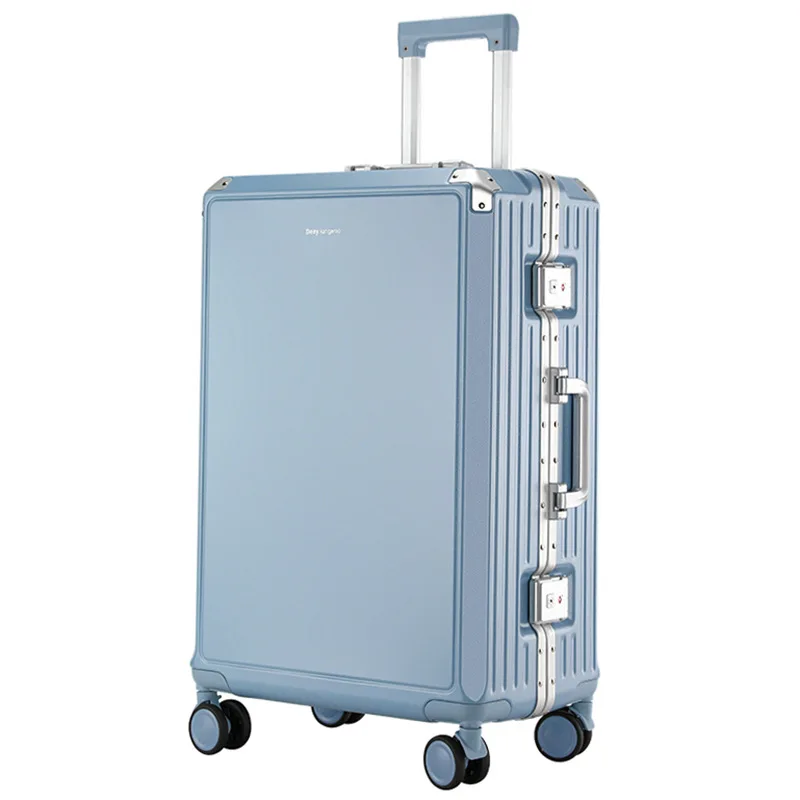 New aluminum frame trolley case Luggage boarding Travelmen's and women's password suitcase Silent universal wheel travel  with