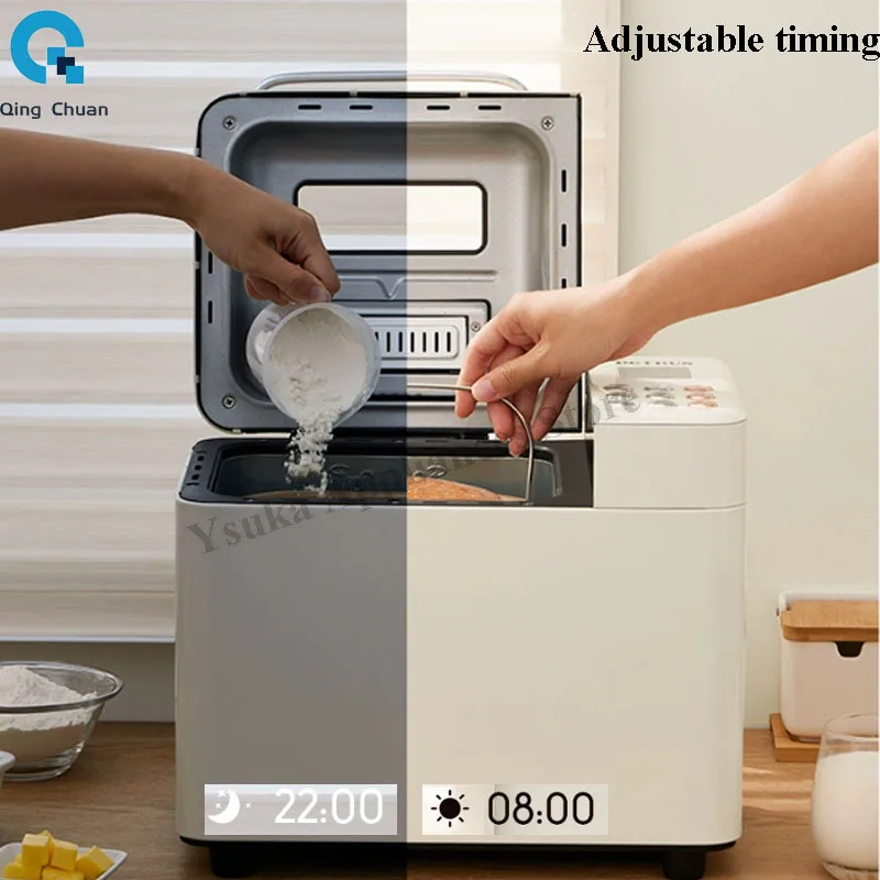 Qingchuan Bread Maker Machine 2lb Automatic Multi-function Bread Maker With Automatic Nuts Dispenser