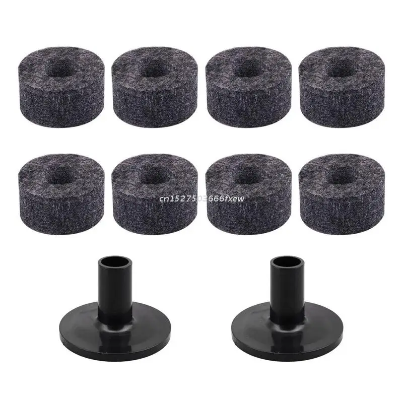 8 Pcs Cymbal Stand Felt Washer Plastic Drum Long Cymbal Sleeves Drum Accessories Drum Percussion Accessories For Drum Kit Support