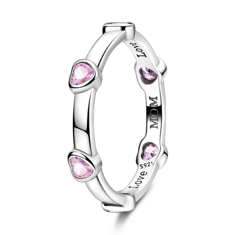 Chameleon Glow Firefly Ring with Pink Zircon and 925 Silver