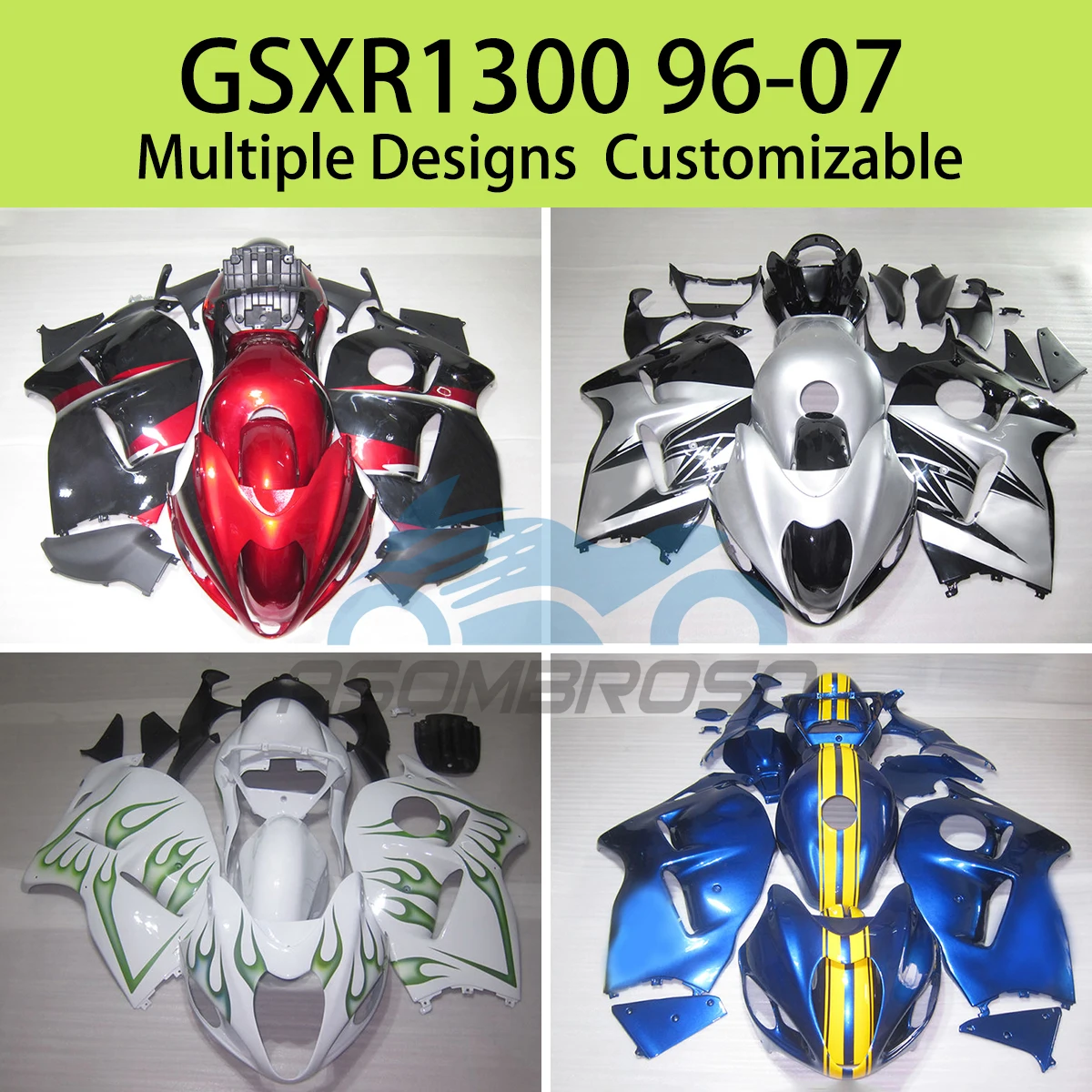 

GSXR1300 1997-2007 Fairings Motorcycle for SUZUKI GSXR 1300 97 98 99 00 01 02 03 04 05 06 07 Cowling Bodywork Fairing Kit