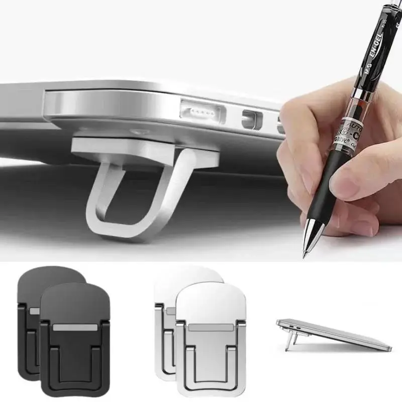 조정 가능한 접이식 노트북 스탠드 미니 다리 맥북 노트북 냉각 홀더를위한 초박형 휴대용 지원 보이지 않는 브래킷