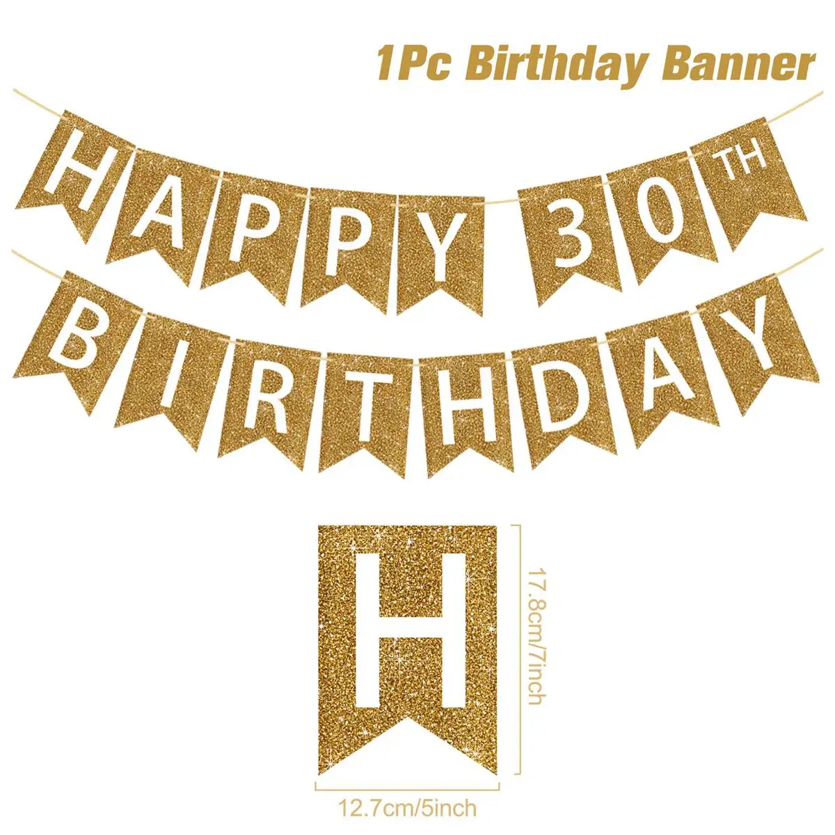 18th 21th 30th 40th 50th 60th Golden Birthday Flag Happy Birthday Party  Decorations Kid Adult Favors Banner Photography Backdrop - AliExpress, image size:1200x1200