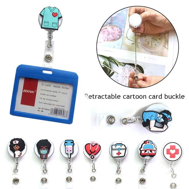 1~10PCS Retractable Pull Badge Nurse Cute Badge Reel Clip Badge Holder ID  Card ID Card Chain Clips For Nurses Doctors - AliExpress