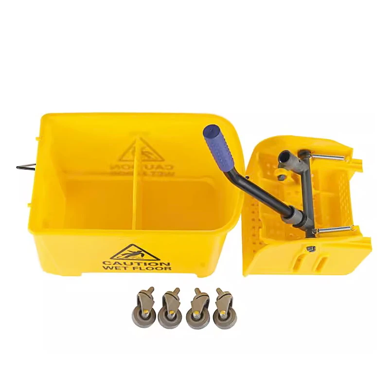 20L 24L 32L rigid plastic side press floor cleaning squeeze mop bucket with wringer for commercial 6