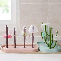 Égouttoir de bouteille de lait en forme d'arbre pour bébé, porte-bouteille de lait anti-poussière, égouttoir de tasse, cadeau de pâques 6