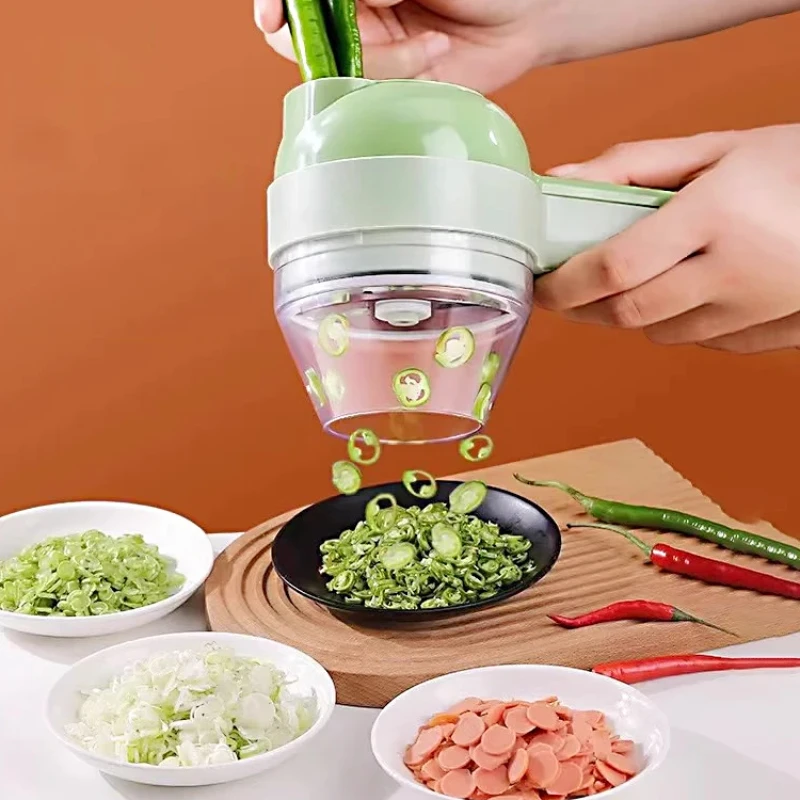 Multifunctional Electric Vegetable Chopper, Convenient Gadget for Home Kitchen, Fruit, Vegetable and Meat Chopping Tools for food processor