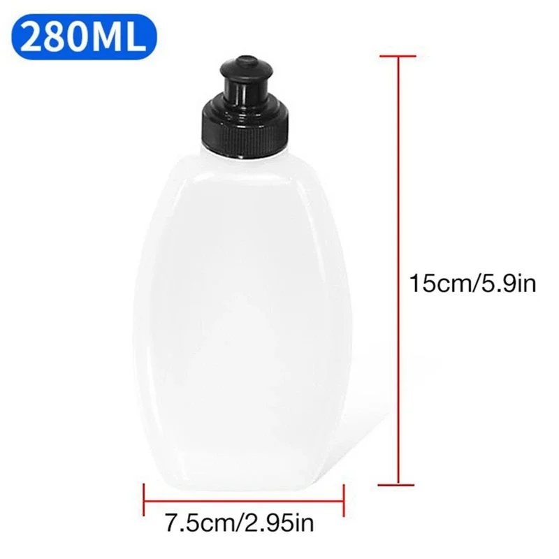 Sports Water Bottle 280ML Plastic Water Bottle Universal Portable Waist Belt Bag Outdoor Running Bottle Leak-Proof Cycling Fitness Drinking