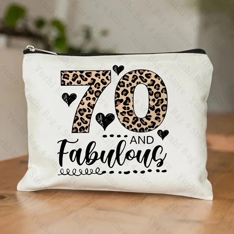 Set Regalo Per 70° Compleanno Donna – Borsa Tela, Troussé, Thermos, Portachiavi E Biglietto D'Auguri