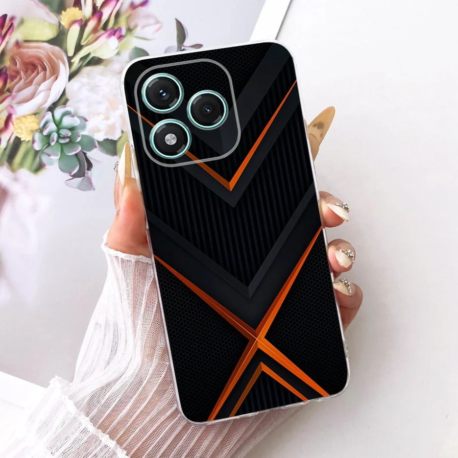 Stylish Clover Lotus Painted Soft Silicone Case
