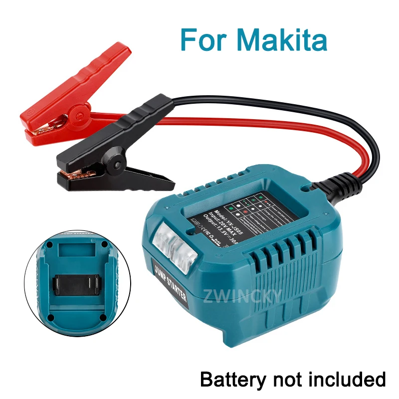 Adattatore Power Bank per Batteria Makita 18V, Adattatore Jump Starter per auto con cavo di avviamento Adattatore booster batteria portatile (batteria Adattatore Power Bank per Batteria Makita 18V, Adattatore Jump Starter per auto con cavo di avviamento Adattatore booster batteria portatile (batteria