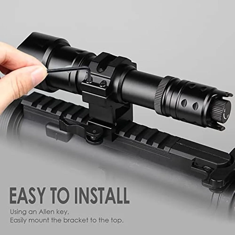 30MM/25.4MM Tactical Quick Release Scope Ring for 20mm Weaver/Picatinny Rail Adjustable Height Optical Riflescope Sight Mount 5