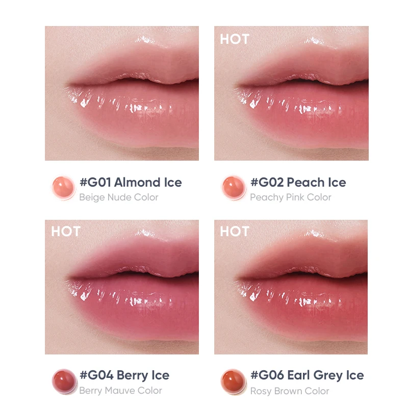 Judydoll Ice Diamond Lip Gloss Hydrating Mirror Shine Plumping Effect Non-Sticky Lightweight Nourishing Lip Oil Glossy lip gloss lip makeup lip oil lip plumper