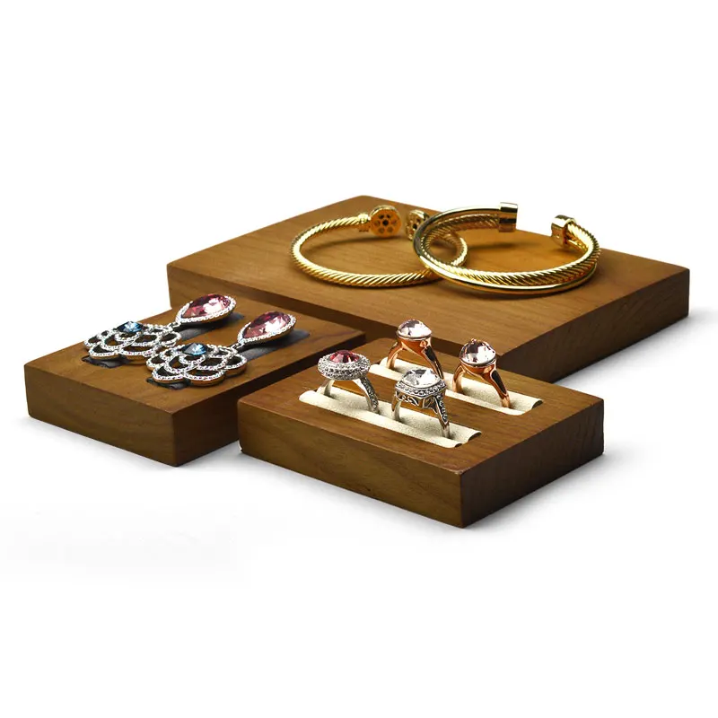 Oirlv Wooden Jewelry Stand For Bracelet Earrings Ring Necklace Watch Wooden Jewelry Display Stand Solid Wood Watch Jewelry Stand