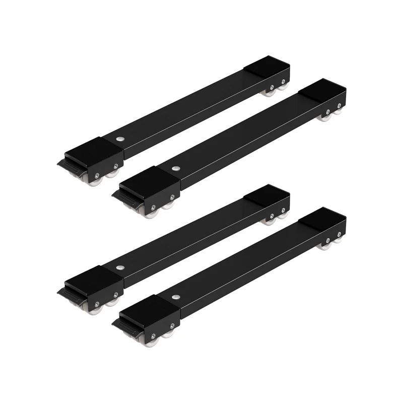 

4Pcs Household Bracket Rotor Tripod With Brake Mobile Roller Retractable Heightened Base