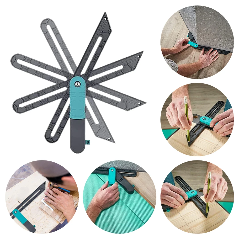 Adjustable Angle Ruler with Lock Quick Dial Joinery Accessories Contour Edge Rule Protractor Goniometer Gauge Measure Tool digital angle protractor carpenter measuring tool angle measuring tool angle protractor
