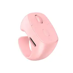 Wireless Bluetooth Ring Remote: Hands - Free Page Turner and Selfie Controller (Pink)