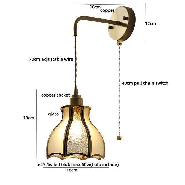 Tiffany Glass LED Wall Lamp 2