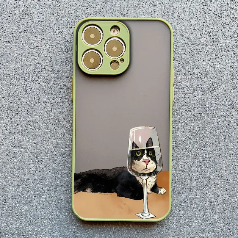 Luxury Scene Cat Playful Fun Shockproof Phone Case