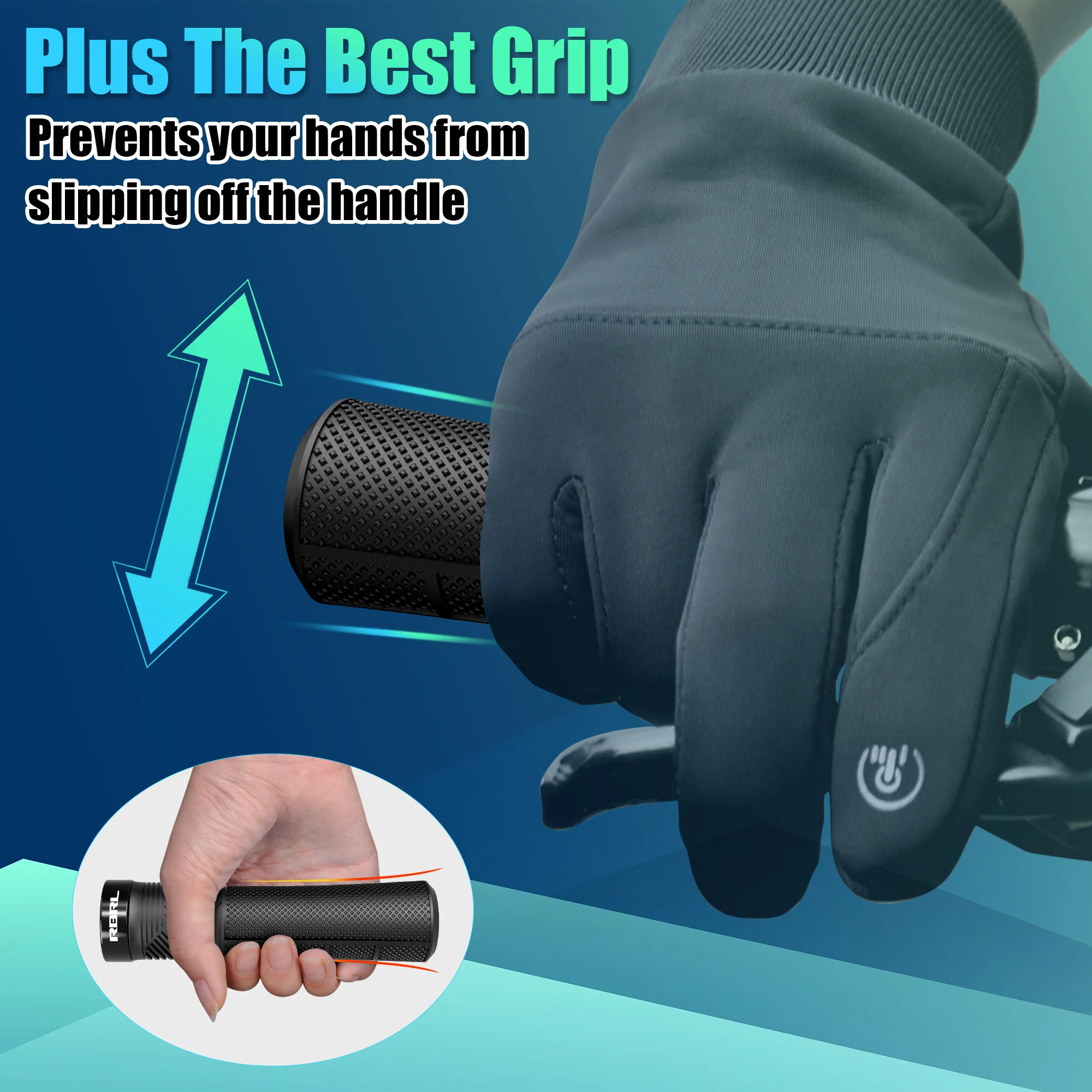 RBRL Anti-Slip Shockproof Bicycle Handlebar Grips for Comfort and Control