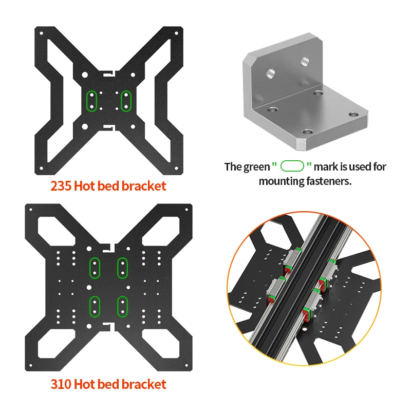 Kit de Atualização do Eixo y para Impressora 3d Trilhos Lineares Faça Você Mesmo Acessórios Fixos tipo l Ender3 Cr10 - Imagem 6