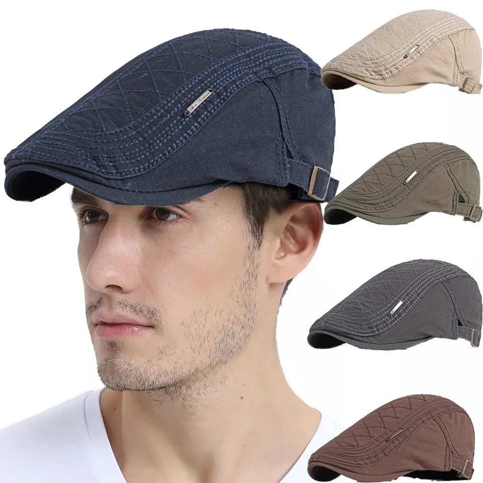 

YOSE Solid Gorras Men's Spring And Summer Thin Protect Beret Caps Casquette Homme Outdoor Casual Peaky Blinders Women's Hat New