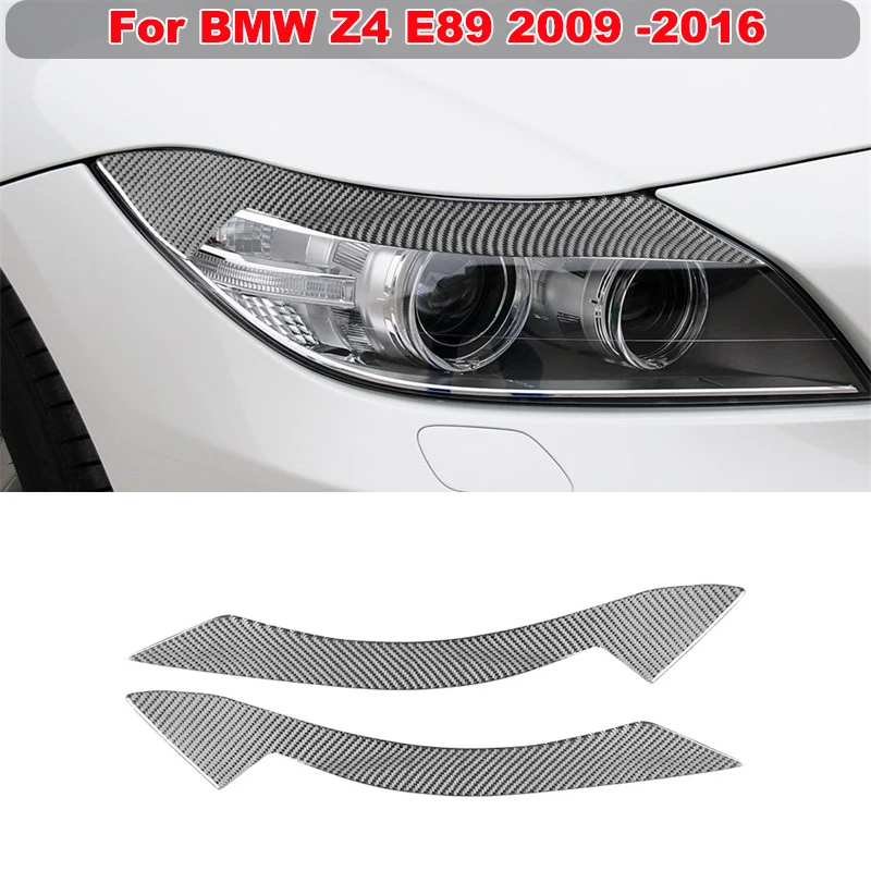 

Front Headlight Eyelid Eyebrow Trim Eye Lid Cover Sticker For BMW Z4 E89 2009-2016 Decoration Real Carbon Fiber Car Accessories