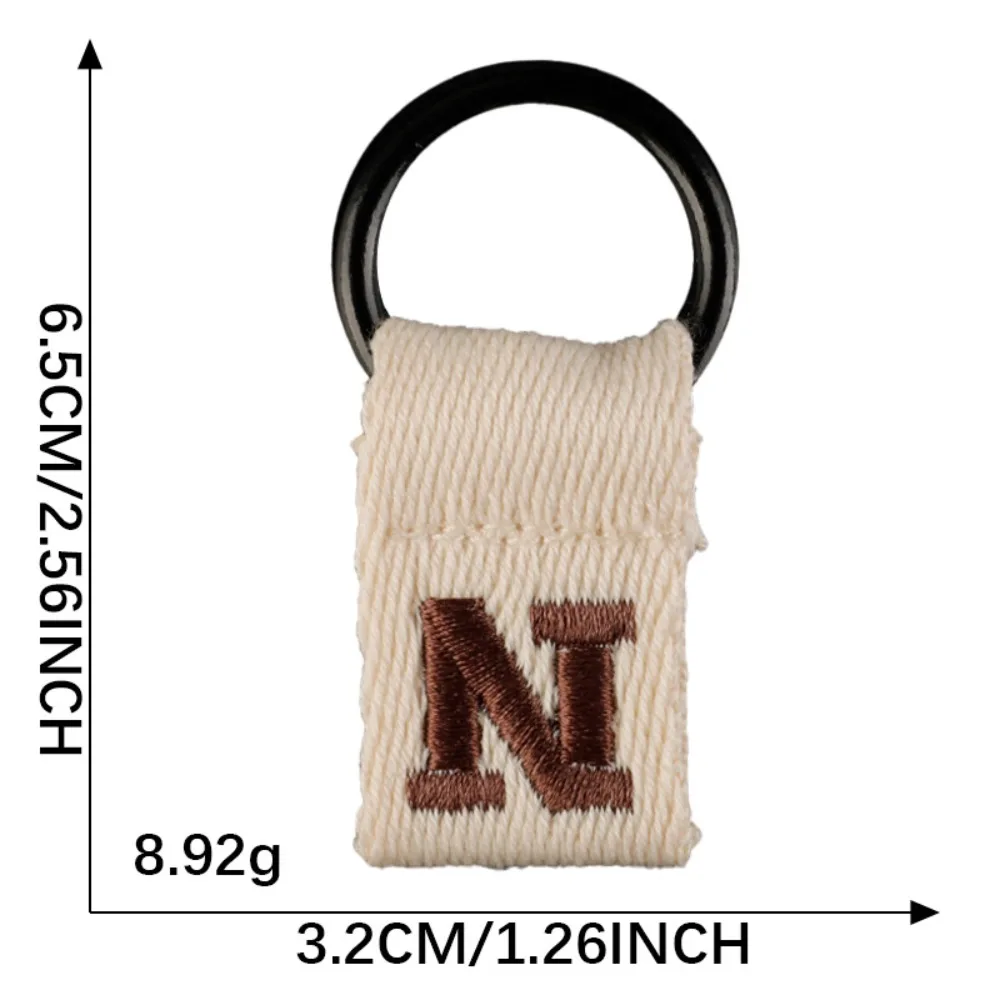 Alphabet Embroidered Key Organizer with Key Ring & Waist Buckle - Stylish Business Key Holder
