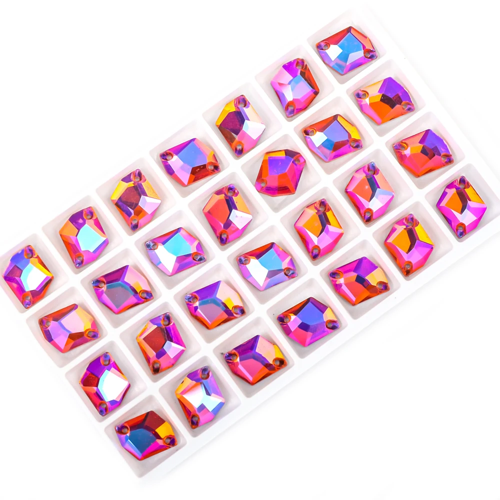 VC Sew-On AB Rhinestone Cosmic Flatback Glass Crystals for DIY Decoration and Embellishments