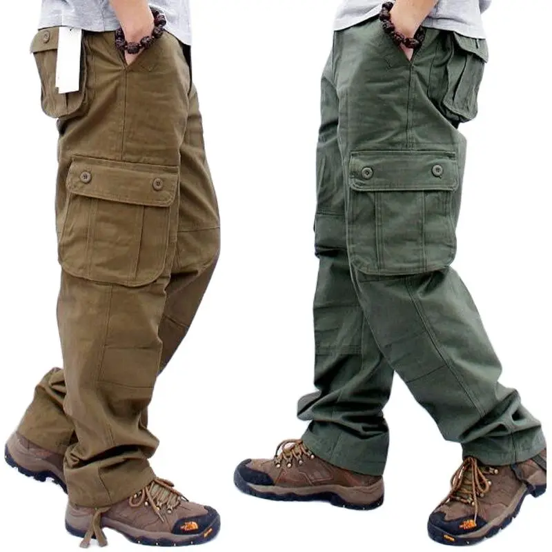 Men's Cargo Pants Casual Multi Pockets Military Tactical Pants Long Trousers Large size 42 44 casual pants,tactical pants