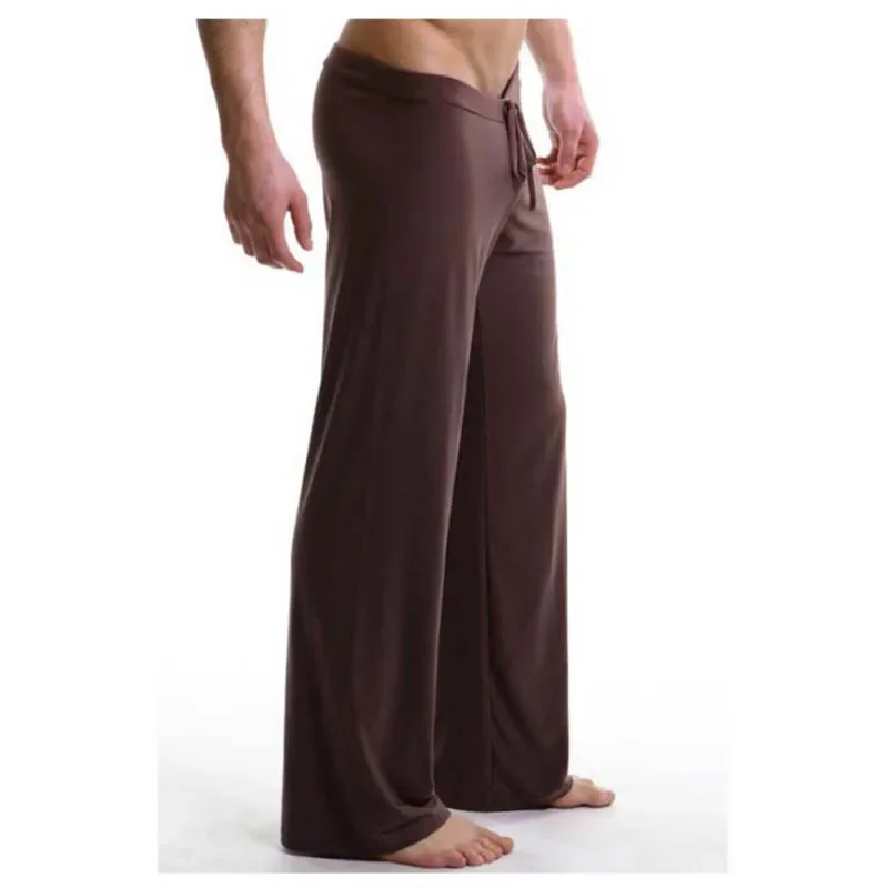 Trousers Men Soft Silky Sexy Yoga Sport Fitness Breathable Leggings
