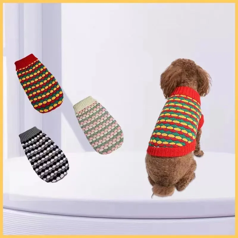 귀여운 강아지 고양이 스웨터 의류, 겨울 니트 애완 동물 고양이 강아지 옷 의상, 작은 개 고양이 치와와 복장 조끼