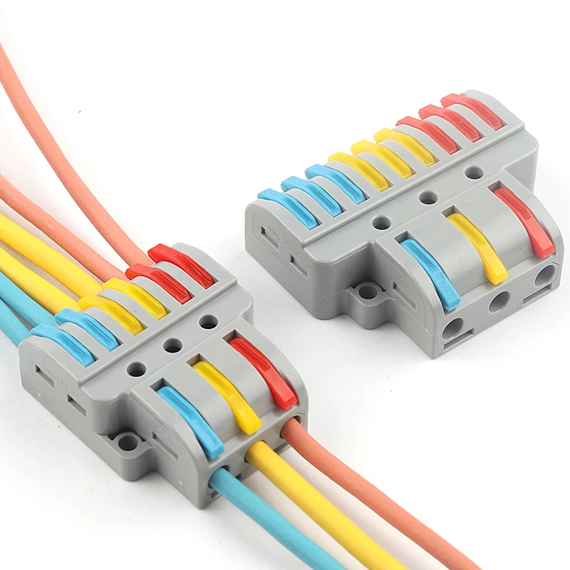 Fast Universal Wire Connector Compact Type Spl Splitter 0.08-4.0Mm2 Push-In Home Terminal Block Awg 28-12 Spl-Nc 633/933